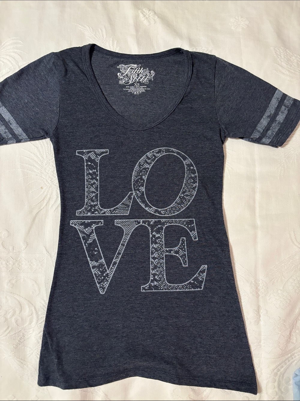 Fifth Sun Dark Heather Gray Logo Tee